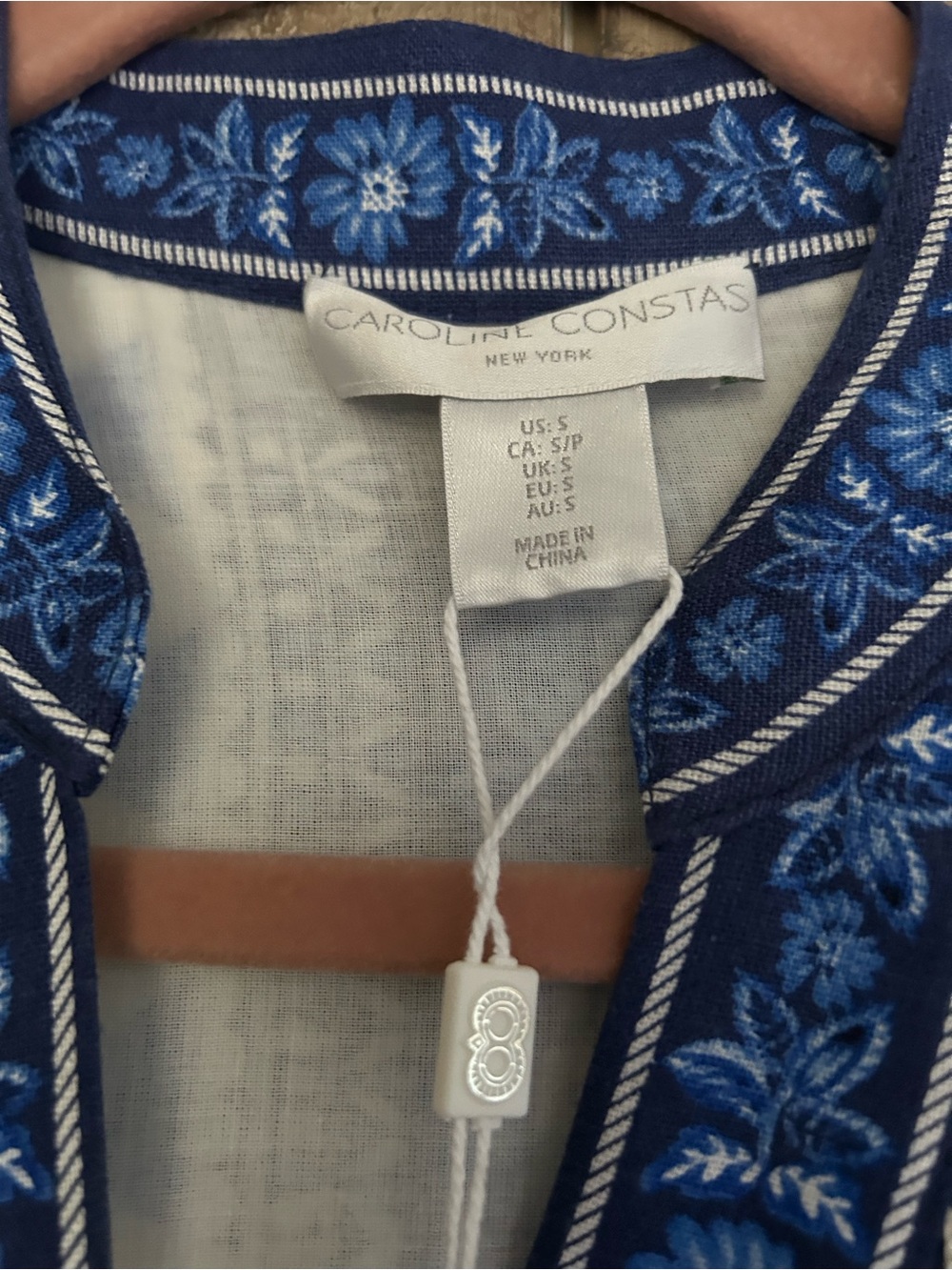 NWT Caroline Constas floral tapestry ling dress, S - Picture 5 of 13
